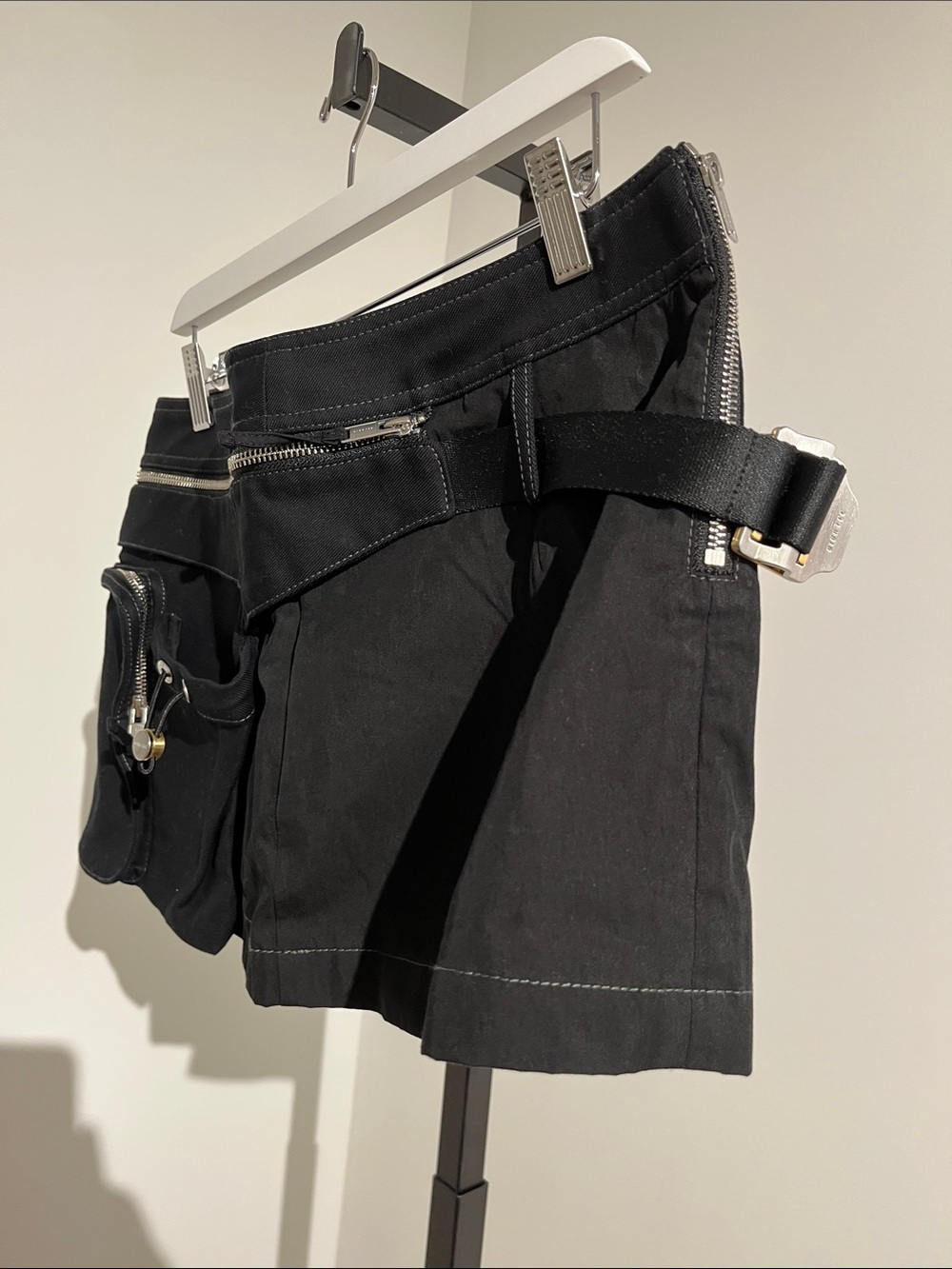 Dion Lee Black Mini Utility Skirt with Pocket and Belt - Picture 6 of 10